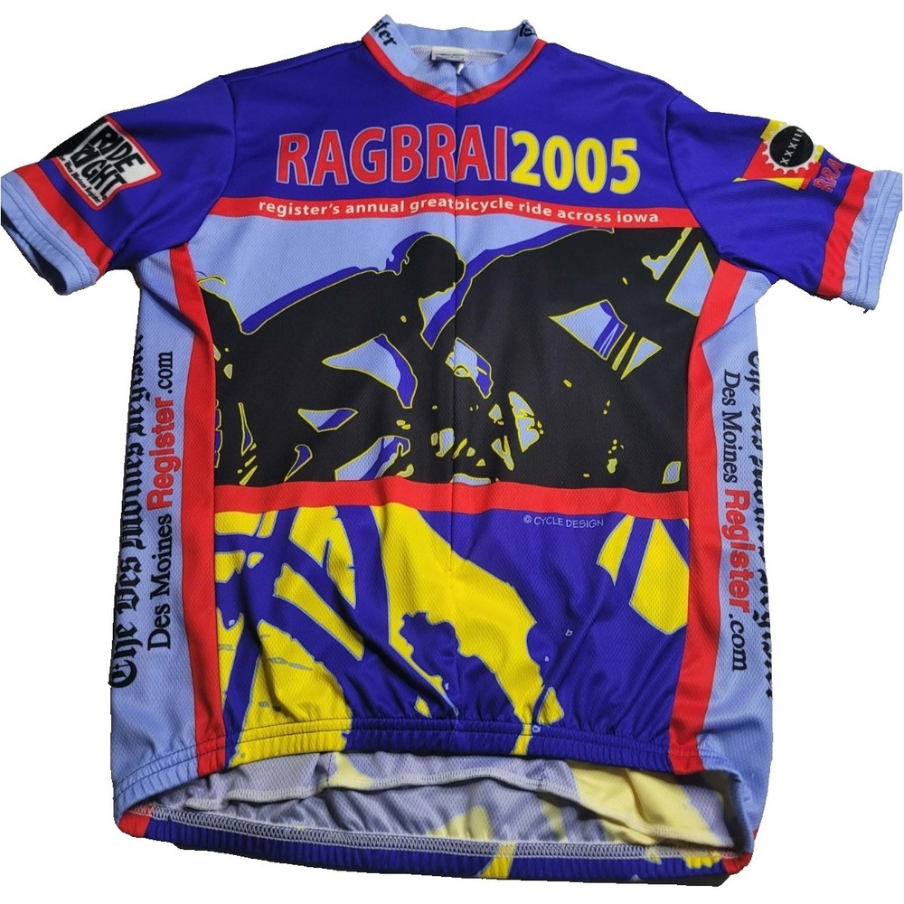Voler Cycling Jersey Men's Large Club Set In RAGBRAI 2005